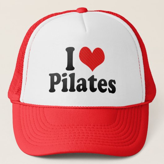 I Liebe Pilates Truckerkappe (Vorderseite)