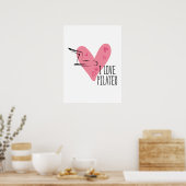 I LIEBE PILATES und Pilates Pose Poster (Küche)