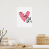I LIEBE PILATES und Pilates Pose Poster (Küche)