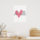 I LIEBE PILATES und Pilates Pose Poster (Küche)