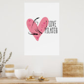 I LIEBE PILATES und Pilates Pose Poster (Küche)