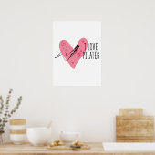 I LIEBE PILATES und Pilates Pose Poster (Küche)