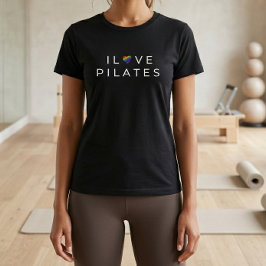 I Liebe Pilates Zitat Minimalistisches Heart Worko T-Shirt