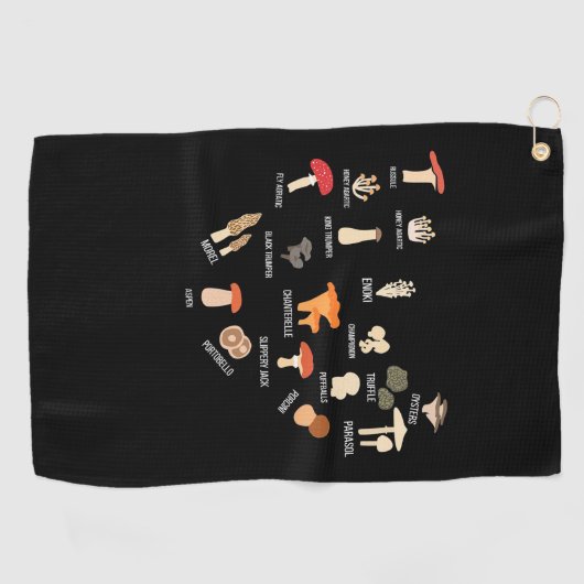 I Liebe Pilze Golfhandtuch (Horizontal)