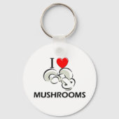 I Liebe Pilze Schlüsselanhänger (Vorderseite)