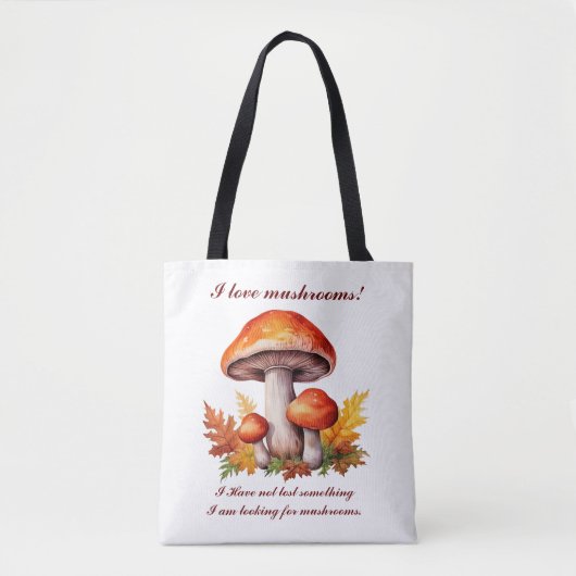 I Liebe Pilze Tasche (Vorderseite)