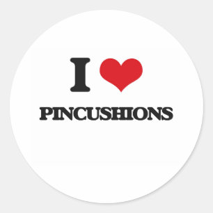 I Liebe Pincushions Runder Aufkleber