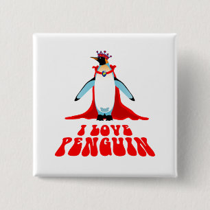 I Liebe Pinguin Button