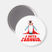 I Liebe Pinguin Magnet (Vorderseite/Rückseite)