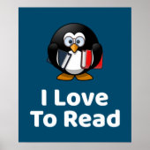 I Liebe Pinguin Poster zu lesen (Vorne)