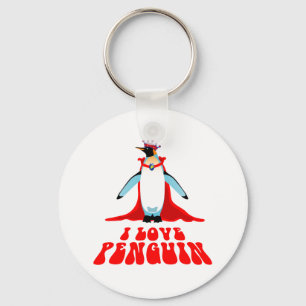 I Liebe Pinguin Schlüsselanhänger