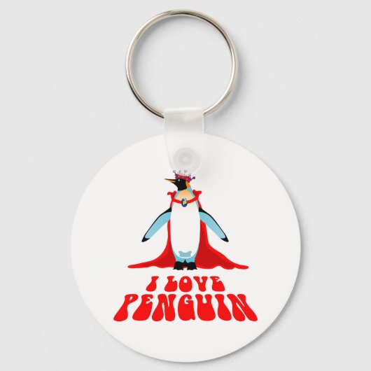I Liebe Pinguin Schlüsselanhänger (Vorderseite)
