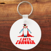 I Liebe Pinguin Schlüsselanhänger (Vorderseite)