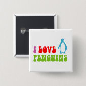 I Liebe Pinguine Button (Vorne & Hinten)