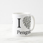 I Liebe Pinguine Kaffeetasse (VorderseiteRechts)