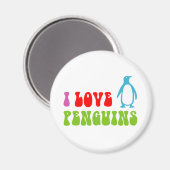 I Liebe Pinguine Magnet (Vorderseite/Rückseite)