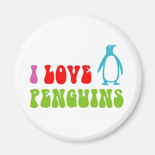 I Liebe Pinguine Magnet (Vorne)