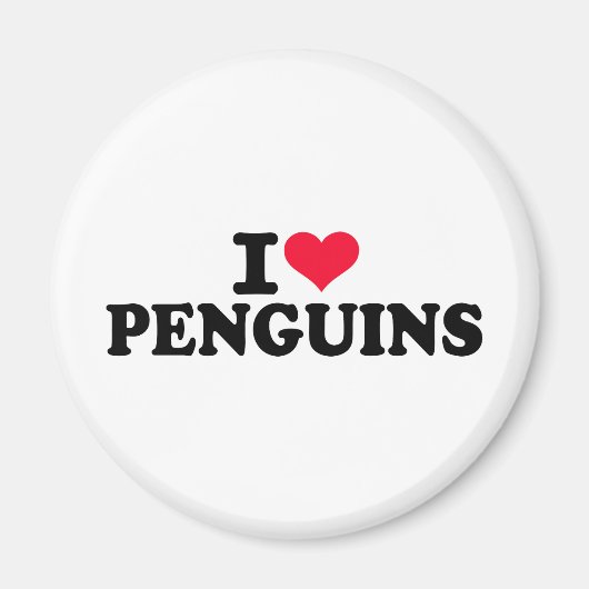 I Liebe Pinguine Magnet (Vorne)