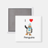I Liebe Pinguine Magnet (Vorderseite/Rückseite)