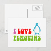 I Liebe Pinguine Postkarte (Vorne/Hinten)