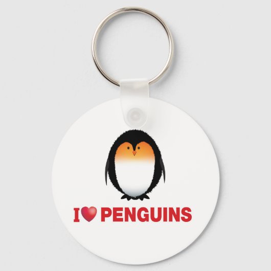 i Liebe Pinguine Schlüsselanhänger (Vorderseite)