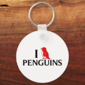 I Liebe Pinguine Schlüsselanhänger (Vorderseite)