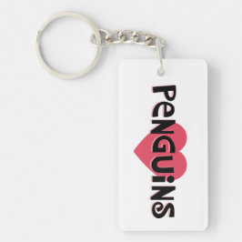 I Liebe Pinguine Schlüsselanhänger