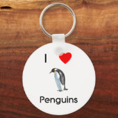 I Liebe Pinguine Schlüsselanhänger (Vorderseite)