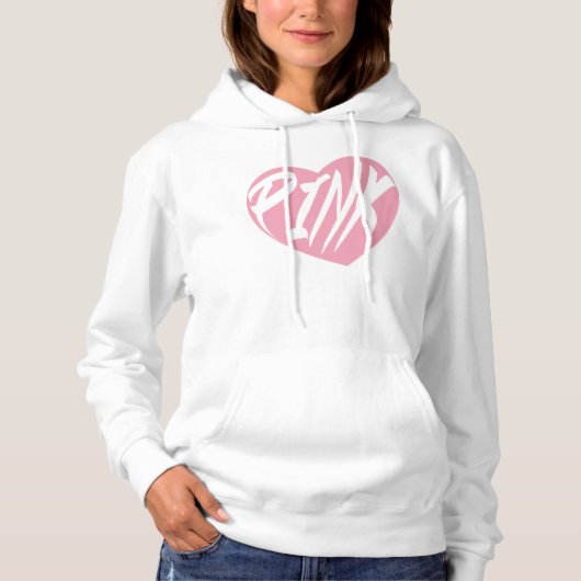 I Liebe PINK Hoodie (Vorderseite)