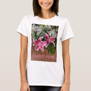 I LIEBE PINK, Stargazer Lilies T-Shirt