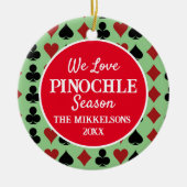 I Liebe Pinochle Saison Keramik Ornament (Vorne)