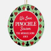 I Liebe Pinochle Saison Keramik Ornament (Links)