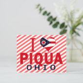 I Liebe Piqua, Ohio Postkarte (Stehend Vorderseite)
