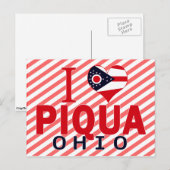 I Liebe Piqua, Ohio Postkarte (Vorne/Hinten)