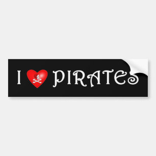 I Liebe-Piraten (3) Autoaufkleber