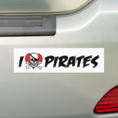 I Liebe Pirates Autoaufkleber (Auf Auto)