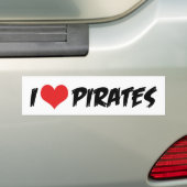 I Liebe Pirates Autoaufkleber (Auf Auto)