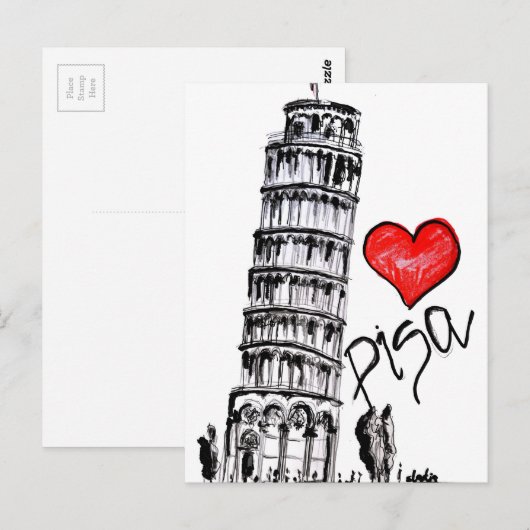 I Liebe Pisa Postkarte (Vorne/Hinten)