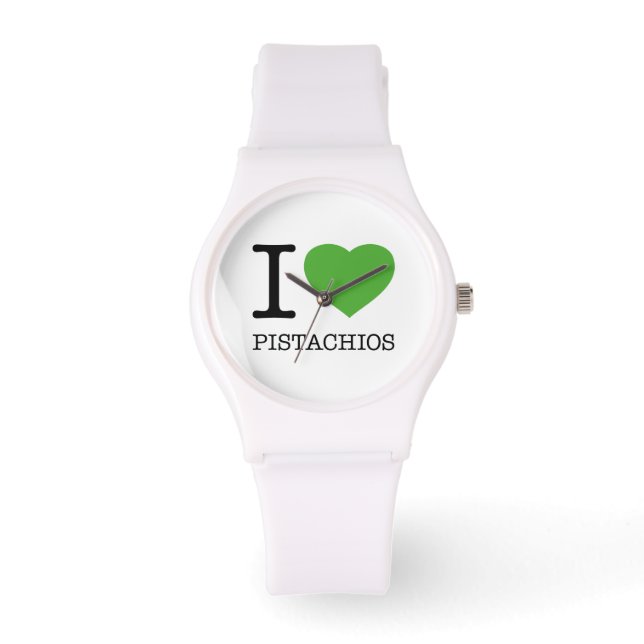 I LIEBE PISTACHIOS ARMBANDUHR (Vorderseite)