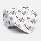 I Liebe Pit Bulls (lt brindle white 3) Krawatte (Gerollt)