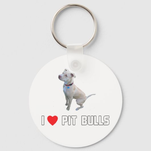 I Liebe Pit Bulls Schlüsselanhänger (Vorderseite)