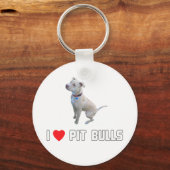 I Liebe Pit Bulls Schlüsselanhänger (Vorderseite)