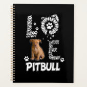 I Liebe Pitbulhunde Planer (Vorderseite)