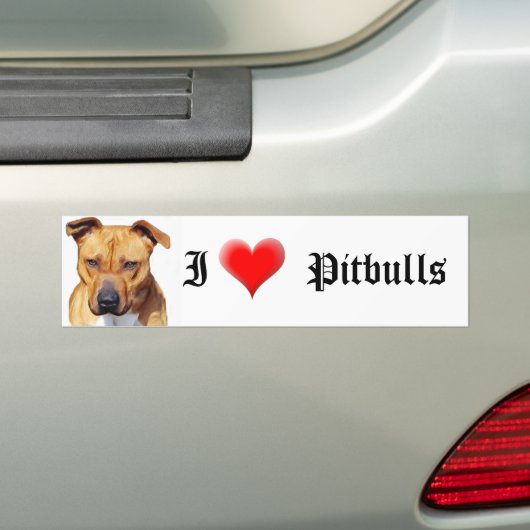 I Liebe Pitbulls Autoaufkleber (Auf Auto)