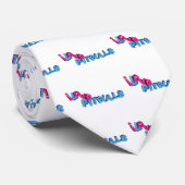 I Liebe Pitbulls in 3D Krawatte (Gerollt)