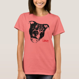 I Liebe Pitbulls Logo-Entwurf - cooles Trendy u. T-Shirt