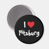 I Liebe Pitsburg Magnet (Vorderseite/Rückseite)