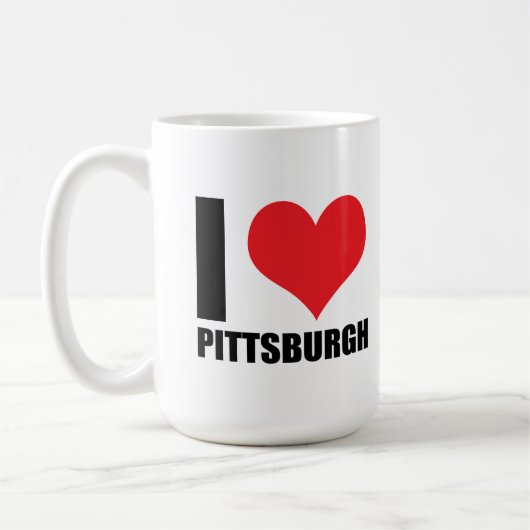 I Liebe Pittsburg Kaffeetasse (Links)