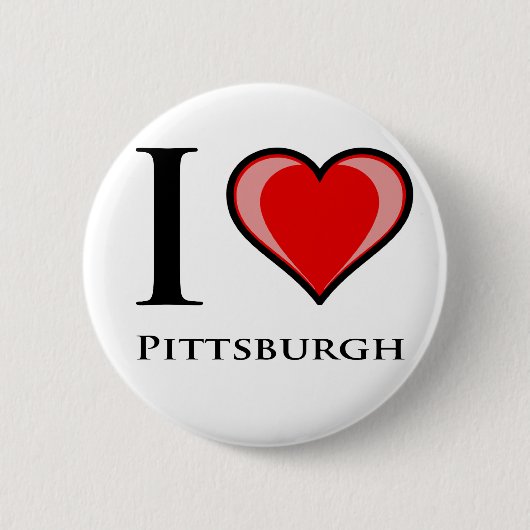I Liebe Pittsburgh Button (Vorderseite)