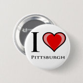 I Liebe Pittsburgh Button (Vorne & Hinten)